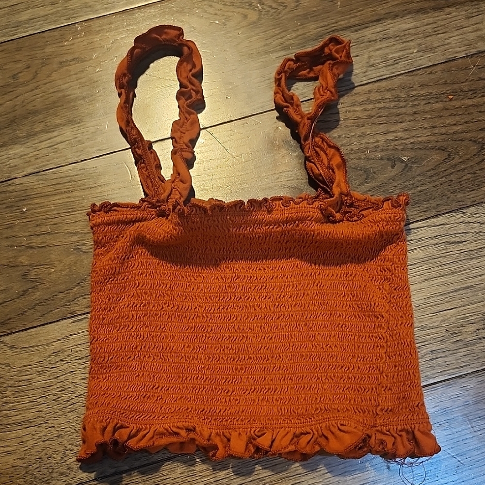 Bozzolo Terracotta Smocked Top